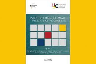 Cover der 8. Ausgabe des heiEDUCATION Journals auf gelbem Grund. Text: heiEDUCATION JOURNAL – Transdisziplinäre Studien zur Lehrerbildung. 8|2022. Komplexe Verbindungen: Interdisziplinäre Lehr-Lern-Konzepte in der Lehrerbildung auf dem Prüfstand