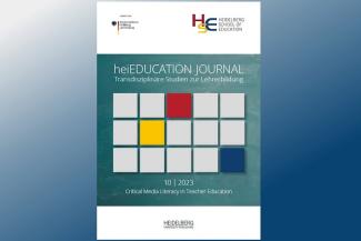 Cover der 10. Ausgabe des heiEDUCATION Journals auf dunkelblau-grauem Grund. Text: heiEDUCATION JOURNAL – Transdisziplinäre Studien zur Lehrerbildung. Critical Media Literacy in Teacher Education