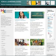 Screenshot des Blogs Fokus Lehrerbildung, der Teaser zu 4 Beiträgen aus der Rubrik „Praxisphasen“ zeigt.