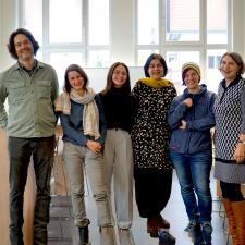 DasTeam des Projekts MeAviA mit Prof. Dr. Michael Haus, Prof. Dr. Melanie Kuhn, Özge Uslu, Dr. Radmila Mladenova, Nadine Küßner, Prof. Dr. Bettina Degner.