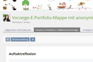 Screenshot einer E-Portfolio-Mappe