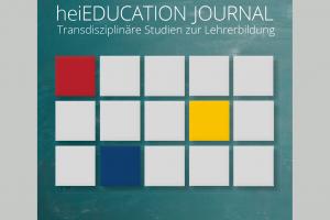 Bild zum heiEDUCATION Journal mit Titel und farbigen Kacheln