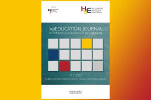 Cover der 11. Ausgabe des heiEDUCATION Journals auf gelb-rotem Grund. Text: heiEDUCATION JOURNAL – Transdisziplinäre Studien zur Lehrerbildung. Außer(hoch)schulische Lernorte: inklusiv, nachhaltig, digital!?