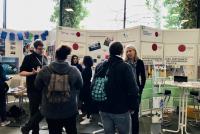 Gut besuchter Infostand der HSE am Studieninfotag 2019