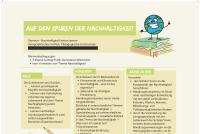 Im Seminar „Nachhaltigkeit lehren lernen“ von M. Ed.-Studierenden erstelltes Poster. Titel: „Auf den Spuren der Nachhaltigkeit“