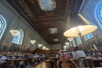 Blick in den opulenten Lesesaal der New York Public Library
